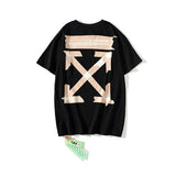 Off White T Shirt Summer Printed Unisex  ShortSleeved Shirt Owt Tshirt Bottoming