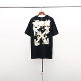 Off White T Shirt Printed Men's and Women's Short Sleeve  Top Owt Plus Size Casual