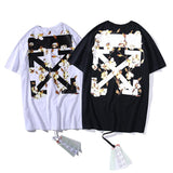 Off White T Shirt Printed Men's and Women's Short Sleeve  Top Owt Plus Size Casual