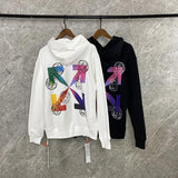 Off White Hoodie Colorful Gradient Arrow Cotton Hooded Sweater Ow Casual Fashionable Tops Owt