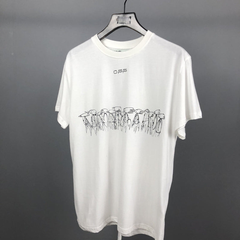 Off White T Shirt Spring/Summer Letter Print Men's Large Size Short Sleeve Owt Casual