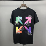 Off White T Shirt Spring/Summer Letter Print Men's Large Size Short Sleeve Owt Casual