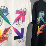 Off White T Shirt Spring/Summer Letter Print Men's Large Size Short Sleeve Owt Casual