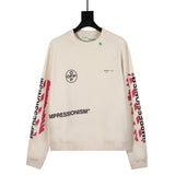 off white Sweatshirt Pink roundCollar Sweatshirt plus Size Men's Clothing Owt Casual Top