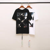 Off White T Shirt Arrow Angel Short Sleeve Tshirt Men's Plus Size Owt