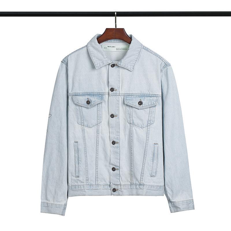 Off White Jacket Plus Size Casual Men's Clothing Ow Arrow Denim Jacket Women Owt