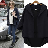 Women Plus Size Tops Short 3/4 Sleeve Batwing Sleeve Coat