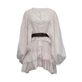 Women Bohemian Dress Women's Lantern Waist Dress
