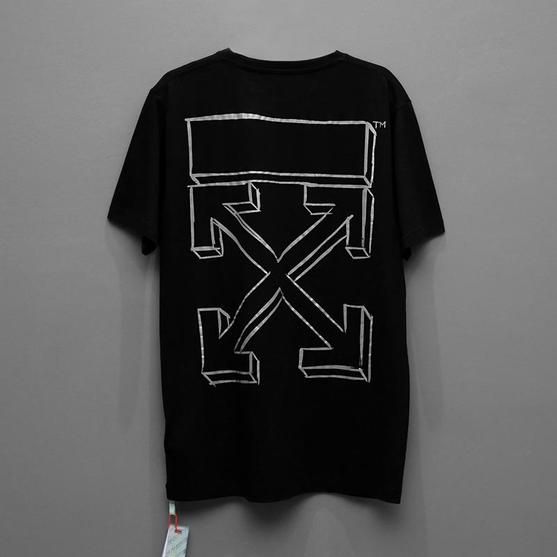 Off White T Shirt Reflective 3D Printed Arrow Tshirt Owt Male  Female Large Size Short Sleeve