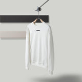 Off White Pullover Hoodie Sweatshirts Winter Arrow Print Round Neck Long Sleeve Sweater Owt
