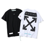 Off White T Shirt Summer Menswear Arrow Print Short Sleeve Tshirt Owt