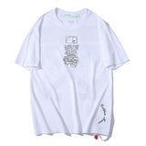 Off White T Shirt Ow Plus Size Casual Letter Arrow Short Sleeve Loose Tshirt Owt