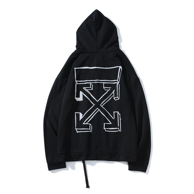Off White Hoodie Sweater Cardigan Zipper Hooded Jacket Plus Size Men's Clothing Owt Casual Fashionable