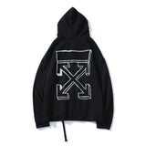 Off White Hoodie Sweater Cardigan Zipper Hooded Jacket Plus Size Men's Clothing Owt Casual Fashionable