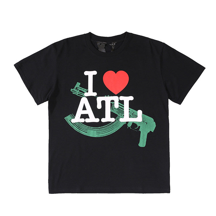 ATL Vlone T Shirt Male and Female Couples Wear Short Sleeve T-shirt