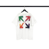 Off White T Shirt Rainbow Arrow Unisex Loose Casual Fashionable Short Sleeve Tshirt Owt