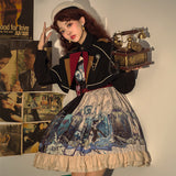 Gothic Lolita Harajuku Style Clothing Lolita Small Skirt JSK Punk Sleeveless Dress for Women Autumn and Winter