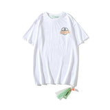 Off White T Shirt Summer Printed Unisex  ShortSleeved Shirt Owt Tshirt Bottoming