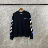 off white Sweatshirt Oil Painting Arrow Round Neck Sweater Male and Female Large Size Sweatshirts Owt Casual