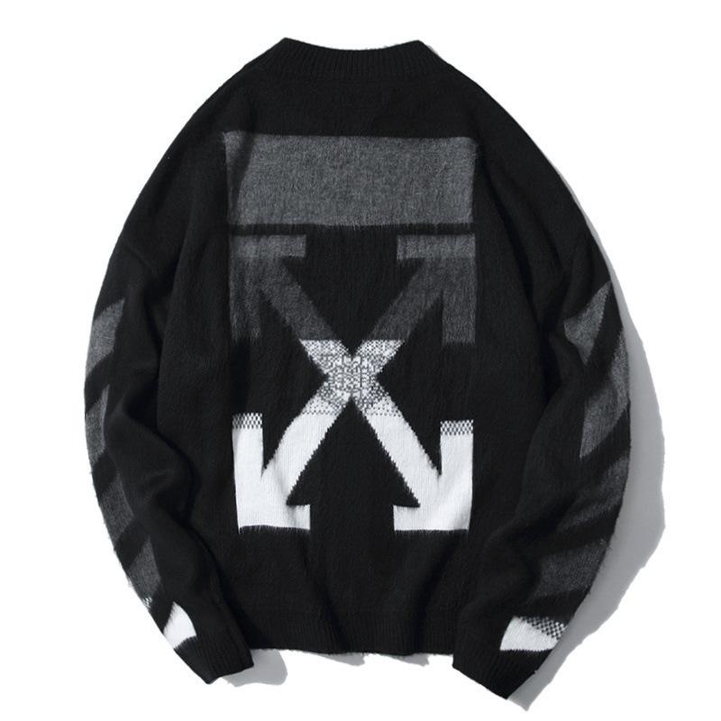 Off White Coat Sweater Warm Autumn Ow Printed Sweater for Men Loose Owt