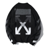 Off White Coat Sweater Warm Autumn Ow Printed Sweater for Men Loose Owt