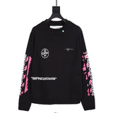 off white Sweatshirt Pink roundCollar Sweatshirt plus Size Men's Clothing Owt Casual Top