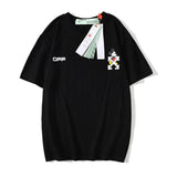 Off White T Shirt Printed Arrow Short Sleeve Men's Striped Mickey Mouse Casual Women Tshirt Owt