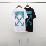 Off White T Shirt Summer Men's and Women's Large Size Men's Top Owt ShortSleeved Tshirt