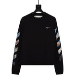 off white Sweatshirt Arrow Crew Neck Pullover Sweatshirt Large Size Leisure Owt
