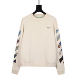 off white Sweatshirt Arrow Crew Neck Pullover Sweatshirt Large Size Leisure Owt