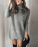Sweater Dress Outfit With Tights 2 Piece Set Autumn Knitwear Pullover Dress Sweater