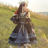Gothic Lolita Harajuku Style Clothing Lolita JSK Skirt SP Palace Style Elegant CLA Lolita Small Skirt