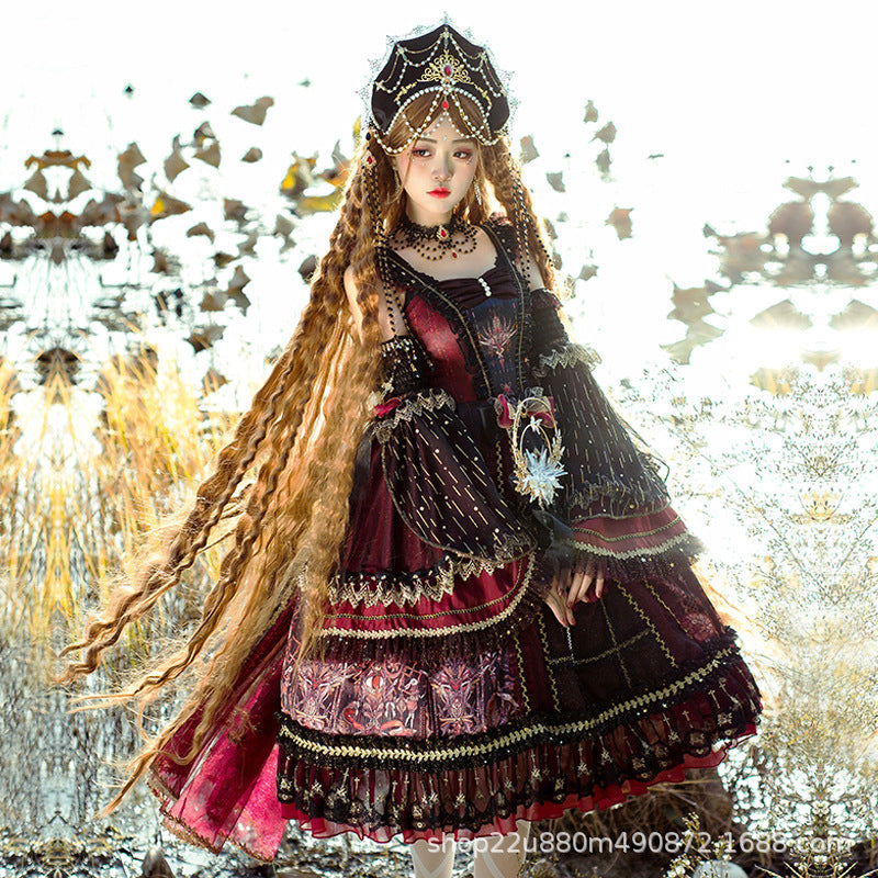 Gothic Lolita Harajuku Style Clothing Lolita Dress JSK Palace Style Elegant CLA Tea Party Skirt