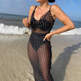 Kesha Black Dress Sexy Suspender Dress Mesh See-through Back Self-Tie Dress