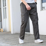 Baggy Cargo Pants for Men Summer plus Size Men's Pants Loose Multi-Pocket Workwear Straight-Leg Trousers Spring and Autumn Leisure Pants