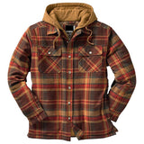 Bane Coat Cotton-Padded Plaid Long Sleeve Hooded