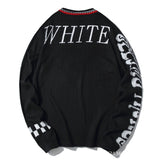 Off White Winter Fleece Sweatshirts Autumn and Winter Mohair Knitted Sweater