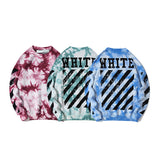 Off White Winter Fleece Sweatshirts Autumn and Winter round Neck Pullover Knitted Sweater