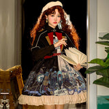 Gothic Lolita Harajuku Style Clothing Lolita Small Skirt JSK Punk Sleeveless Dress for Women Autumn and Winter