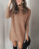 Sweater Dress Outfit With Tights 2 Piece Set Autumn Knitwear Pullover Dress Sweater