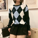 Preppy Aesthetic Outfits Knitwear round Neck Knitwear Pullover Long Sleeve Sweater
