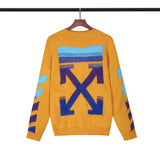 Off White Winter Sweaters Autumn and Winter Arrow Mohair Knitted Sweater