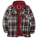 Bane Coat Cotton-Padded Plaid Long Sleeve Hooded