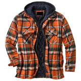 Bane Coat Cotton-Padded Plaid Long Sleeve Hooded