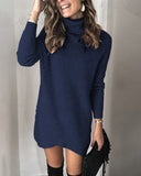 Sweater Dress Outfit With Tights 2 Piece Set Autumn Knitwear Pullover Dress Sweater