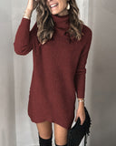 Sweater Dress Outfit With Tights 2 Piece Set Autumn Knitwear Pullover Dress Sweater