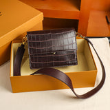 Jackie Kennedy Bag Shoulder Bag Crocodile Pattern Crossbody Bag