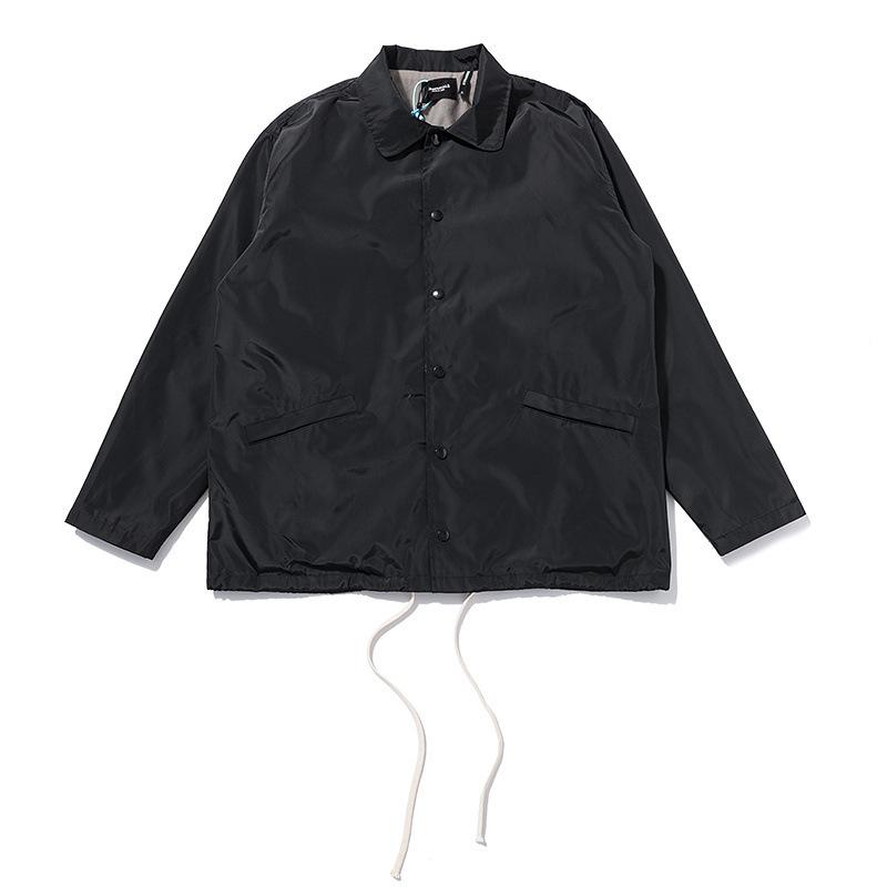 Fog Jacket Tops SingleBreasted Casual Autumn Fashion Brand Straight Hem Solid Color Youth Dimensional Patch Pocket Stand Collar Polo Collar Jacket Tide Fear Of God