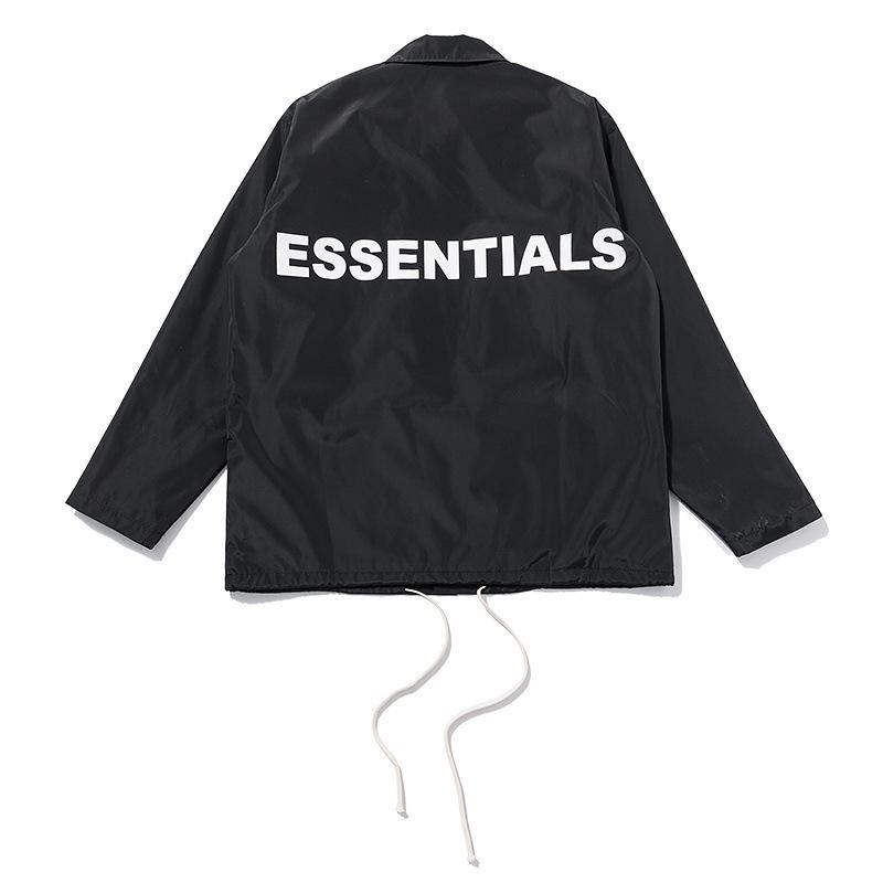 Fog Jacket Tops SingleBreasted Casual Autumn Fashion Brand Straight Hem Solid Color Youth Dimensional Patch Pocket Stand Collar Polo Collar Jacket Tide Fear Of God