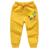 Children Pokemon Pikachu Pants Ankle-Tied Trousers Boys and Girls Cotton Casual Sports Loose